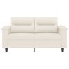 vidaXL Canapea cu 2 locuri, crem, 120 cm, piele ecologică
