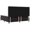 vidaXL Pat cu arcuri cu saltea cu headboard Negru 200 x 200 cm Catifea