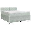 vidaXL Pat boxspring cu saltea Gri deschis 140 x 190 cm Catifea