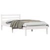 vidaXL Cadru de pat Alb 215,5 x 95,5 x 69,5 cm Lemn de pin masiv