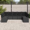 vidaXL Set de canapele pentru grădină cu pernă 9 pcs Negru Rattan poli