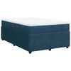 vidaXL Pat box spring cu saltea, albastru &icirc;nchis, 120x200 cm, catifea