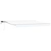 vidaXL Cadru manual de marchiză cu LED-uri Alb 4 &times; 3 m