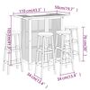 vidaXL Set mobilier de bar de grădină, 5 piese, lemn masiv de acacia
