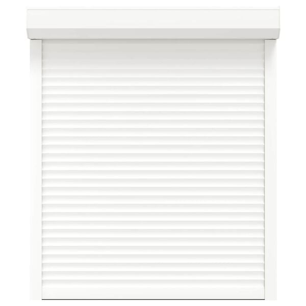 vidaXL Obturator rulant Manual Alb 110 x 130 cm Aluminiu și Poliuretan