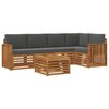 vidaXL Set de canapele de exterior 6 buc. Natural și Antracit