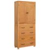 vidaXL Set de Mobilier pentru Depozitare cu sertar 2 buc. natural