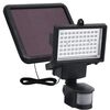 vidaXL Reflector solar de grădină cu LED & senzor, negru
