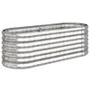 vidaXL Strat înălțat grădină 114x40x36 cm oțel galvanizat
