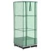 vidaXL Strat &icirc;nălțat cu husă de seră, aspect ratan, 40x40x123 cm