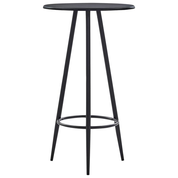 vidaXL Set mobilier de bar, 5 piese, gri &icirc;nchis, material textil