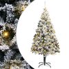 vidaXL Brad de Crăciun artificial Alb 180 cm PVC și Oțel și Plastic