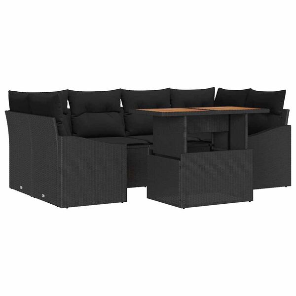 vidaXL Set de masă pentru grădină Negru și Maro 100 x 55 x 73 cm