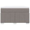 vidaXL Pat box spring cu saltea, taupe, 120x190 cm material textil