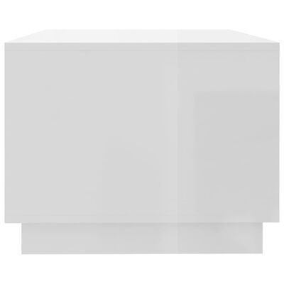 vidaXL Măsuță de cafea, alb extralucios, 102x55x43 cm, PAL