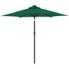 vidaXL Umbrelă soare de grădină st&acirc;lp din lemn verde 225x225x212 cm