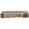 vidaXL Set de canapele de exterior 5 buc. Natural și gri deschis