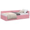 vidaXL Cadru de pat colțar cu headboard Roz 90 cm x 190 cm Catifea