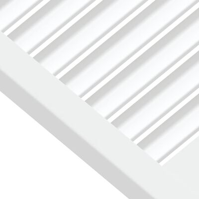 vidaXL Uși dulap design lambriu 2 buc. alb 61,5x49,4 cm lemn masiv pin