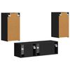vidaXL Set Dulap pentru Televizor Montat pe Perete 4 pcs Negru