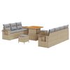 vidaXL Set de canapele pentru grădină 10 pcs Bej poliratan