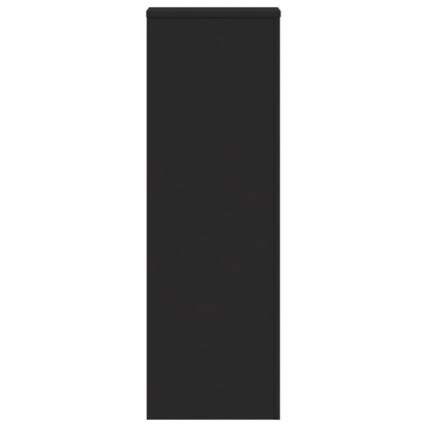 vidaXL Suport de plante, negru, 33x33x100 cm, lemn prelucrat