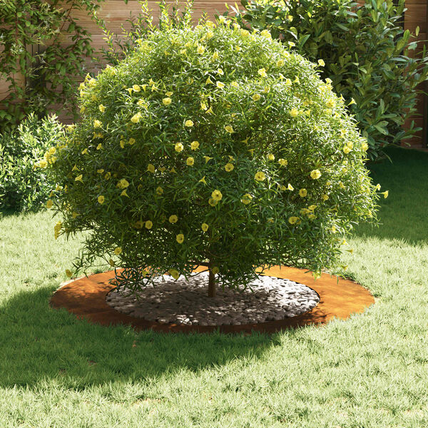 vidaXL potrivit pentru inel de copac plat Maro Ø60 / 90 cm