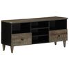 vidaXL Comodă TV, negru, 100x33x46 cm, lemn masiv de mango