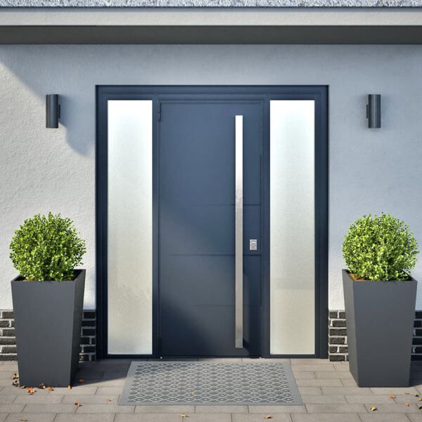 vidaXL Jardiniere de grădină, 2 buc., antracit, 45x45x75 cm, oțel