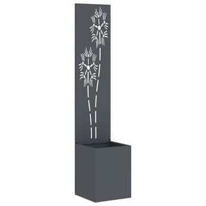 vidaXL Ecran de intimitate pentru grădină Floral Antracit 32 x 150 cm