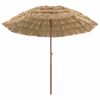 vidaXL Parasol de Plajă natural 255 x 255 x 255 cm Poliester și oțel