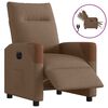 vidaXL Fotoliu rabatabil electric, maro, material textil