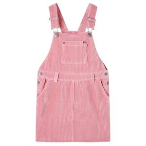 vidaXL Rochie salopetă pentru copii, velur, roz deschis, 92
