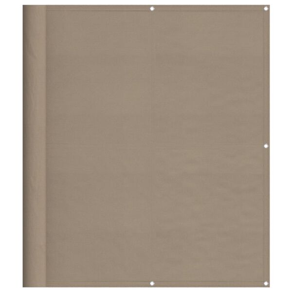vidaXL Paravan de balcon, gri taupe, 120x800 cm, 100% poliester oxford