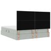 vidaXL Pat cu saltea și LED cu saltea Gri deschis 160 x 200 cm Catifea