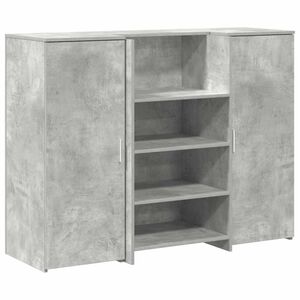 vidaXL Birou de recepție Gri beton 135x50x103,5 cm Lemn prelucrat