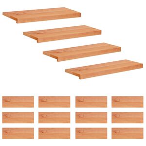 vidaXL Trepte de scară 16 buc. 80 x 25 x 2 cm Vopsea Lemn de fag masiv