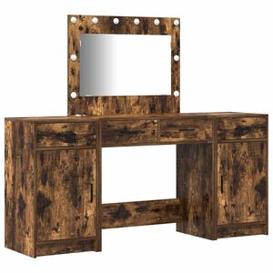 vidaXL Masă de Machiaj 3 buc. Maro 78,5 x 41 x 135 cm Lemn prelucrat