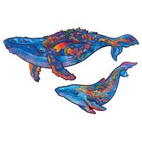 UNIDRAGON Puzzle Milky Whales 172 piese, mediu, 33x20 cm lemn