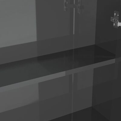 vidaXL Dulap de baie cu oglindă, gri strălucitor, 60x15x75 cm, MDF