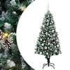 vidaXL Brad de Crăciun artificial Verde 180 cm PVC și Oțel și Plastic