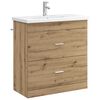 vidaXL Set de mobilier pentru baie Stejar Artizanal 81 x 40 x 84,5 cm