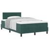 vidaXL Pat cu arcuri cu headboard Verde &icirc;nchis 120 x 190 cm Catifea