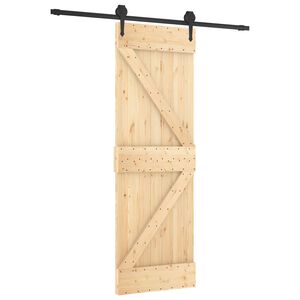 vidaXL Ușă glisantă 70 x 210 cm Lemn de Pin Solid (Nefinisat)