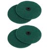 vidaXL Polizor de Pardoseală 4 buc. &Oslash; 14 cm Verde &icirc;nchis Microfibră