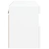 vidaXL Comodă TV de perete cu lumini LED, alb, 60x30x40 cm