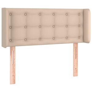 vidaXL Tăblie pat cu aripioare cappuccino 83x16x78/88 cm piele eco