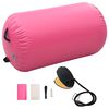 vidaXL Rulou de gimnastică gonflabil cu pompă, roz, 100 x 60 cm, PVC