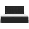 vidaXL Pat cu saltea și spațiu de depozitare Negru 180 x 200 cm