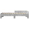 vidaXL Cadru de pat, gri beton, 75x190 cm, lemn prelucrat
